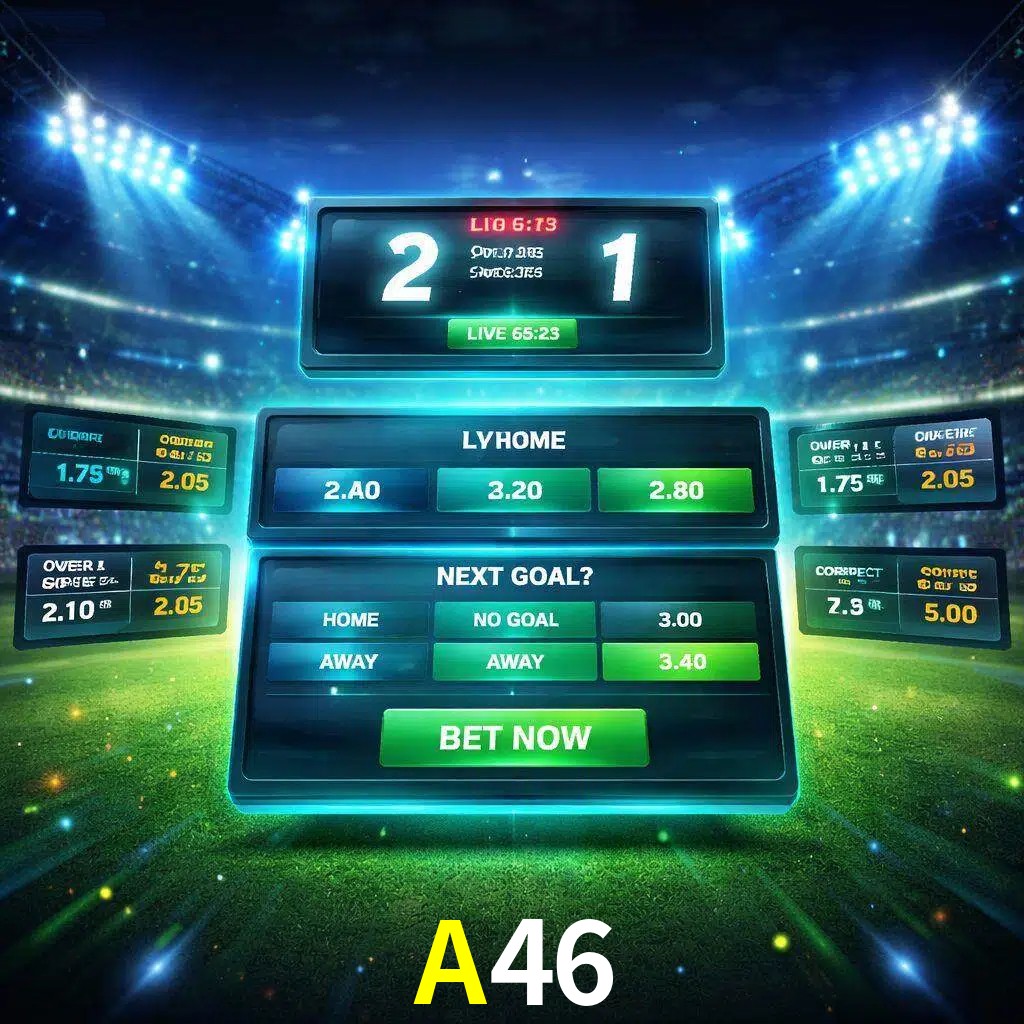 Vista de apuestas en vivo A46 durante un partido en curso